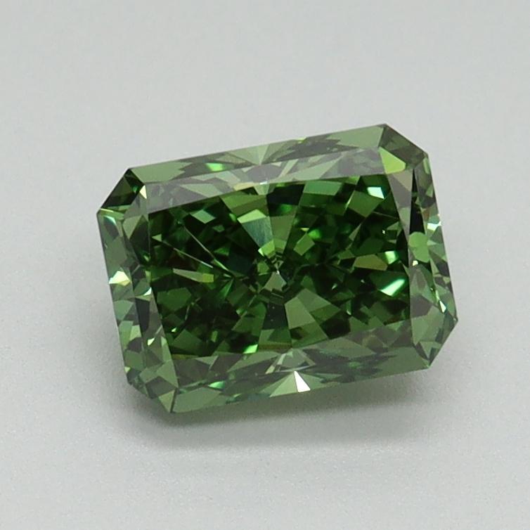 1.03 Ct. Fancy Vivid Green Radiant Lab Grown Diamond