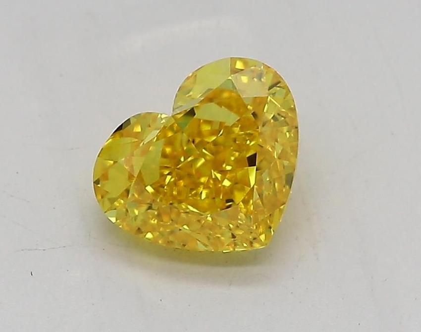 1.02 Ct. Fancy  Vivid Yellow Heart Lab Grown Diamond