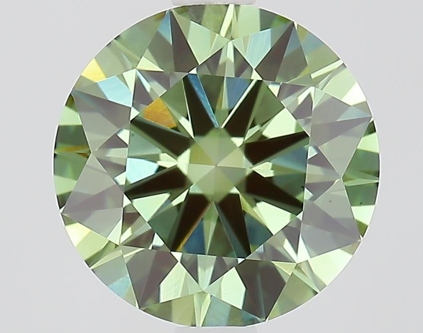 2.01 Ct. Fancy Vivid Green Round Lab Grown Diamond