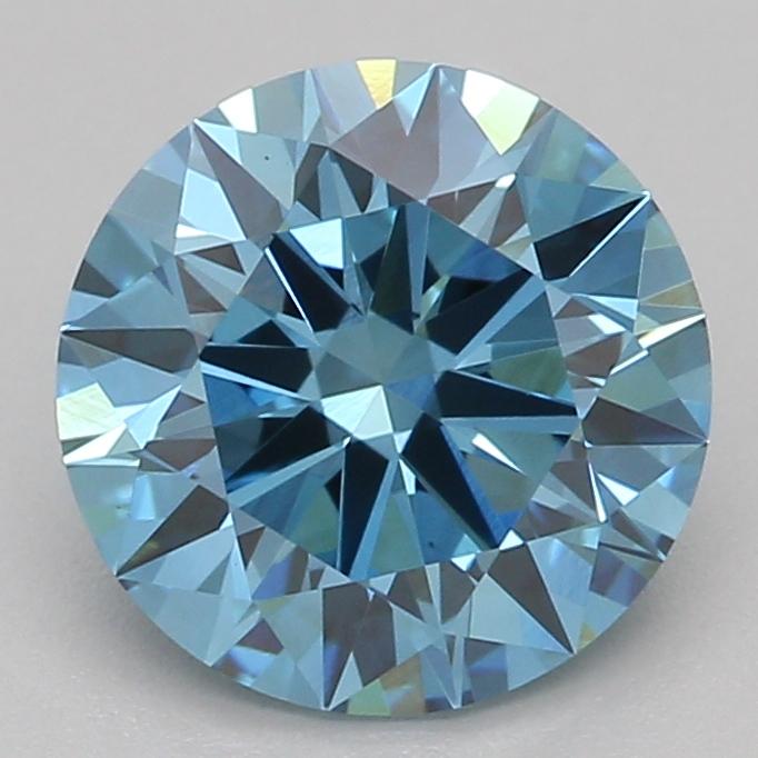 1.07 Ct. Fancy Vivid Blue Round Lab Grown Diamond