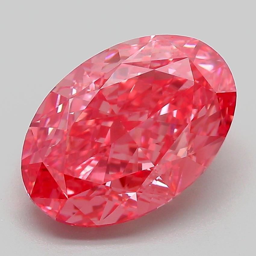 4.36 Ct. Fancy Vivid Pink Oval Lab Grown Diamond