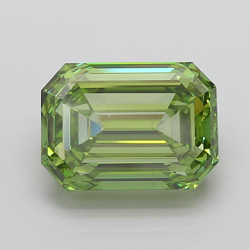 9.14 Ct. Fancy Vivid  Green Emerald Lab Grown Diamond