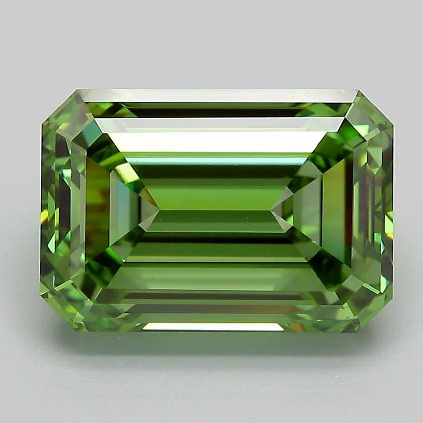 6.05 Ct. Fancy Vivid Green Emerald Lab Grown Diamond