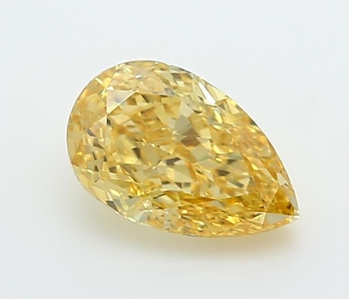 1.01 Ct. Fancy Vivid  Yellow Pear Lab Grown Diamond