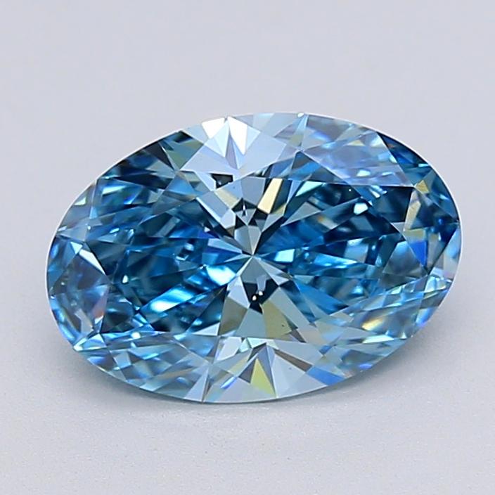 2.41 Ct. Fancy Vivid  Blue Oval Lab Grown Diamond