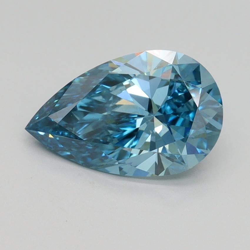 1.70 Ct. Fancy Vivid Blue Pear Lab Grown Diamond