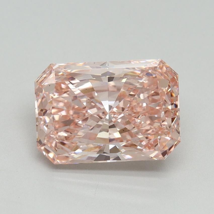 3.01 Ct. Fancy Vivid Pink Radiant Lab Grown Diamond