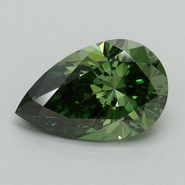 1.01 Ct. Fancy Vivid Pacific Green Pear Lab Grown Diamond