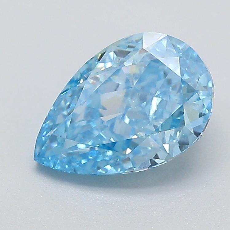 1.06 Ct. Fancy Vivid  Blue Pear Lab Grown Diamond