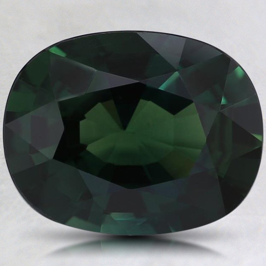 10.5x8mm Teal Cushion Sapphire