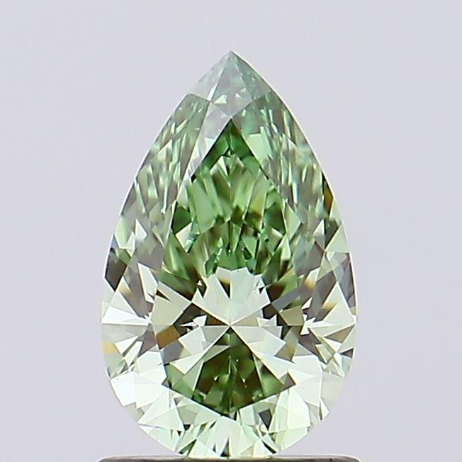 1.04 Ct. Fancy Vivid Green Pear Lab Grown Diamond
