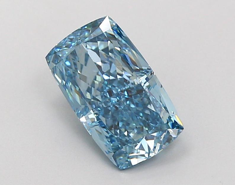 1.52 Ct. Fancy Vivid Blue Cushion Lab Grown Diamond