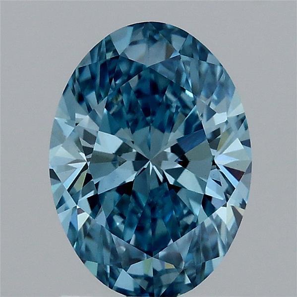 1.50 Ct. Fancy Vivid Blue Oval Lab Grown Diamond