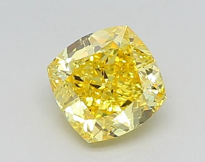 1.52 Ct. Fancy Intense  Yellow Cushion Lab Grown Diamond