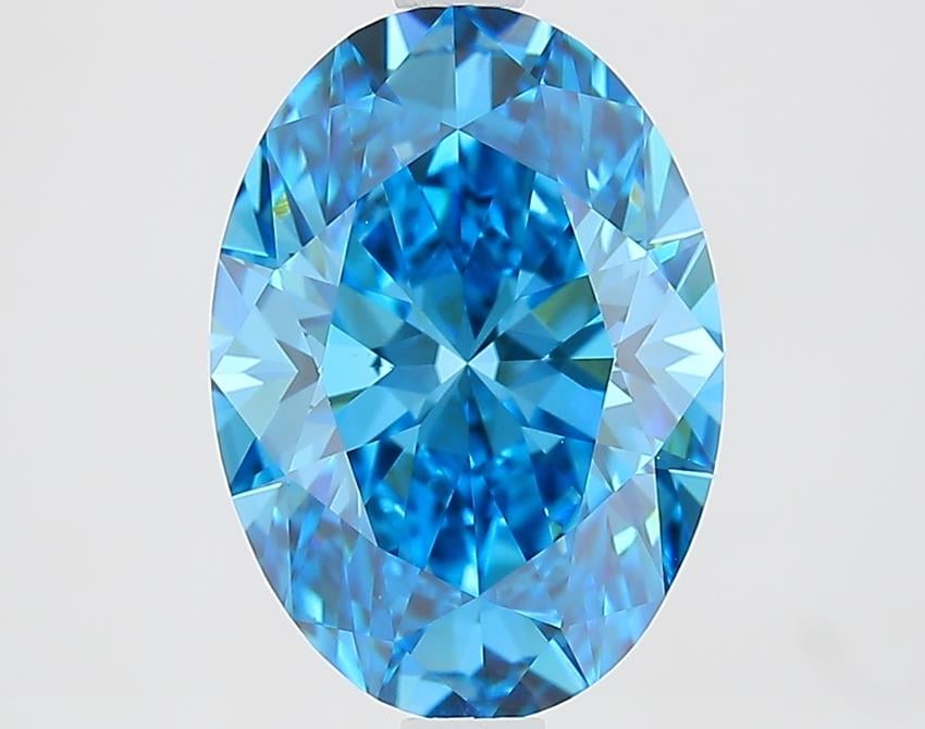 2.71 Ct. Fancy Vivid Blue Oval Lab Grown Diamond