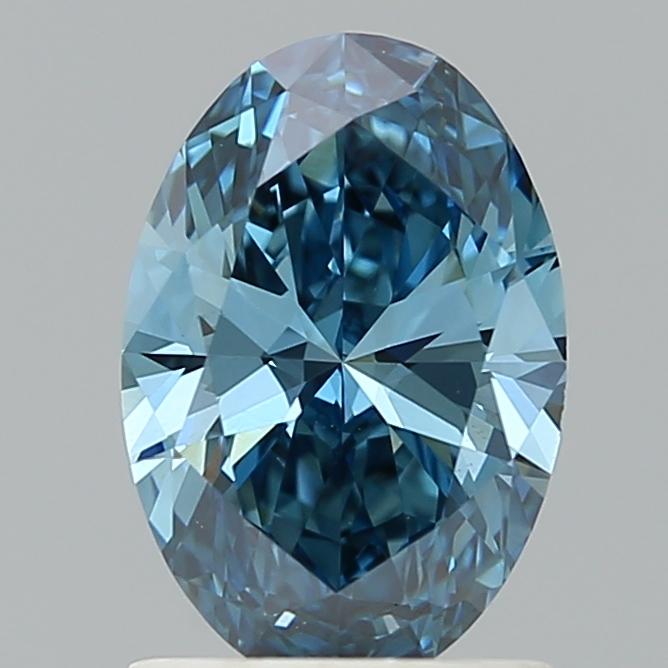 1.32 Ct. Fancy Vivid Blue Oval Lab Grown Diamond