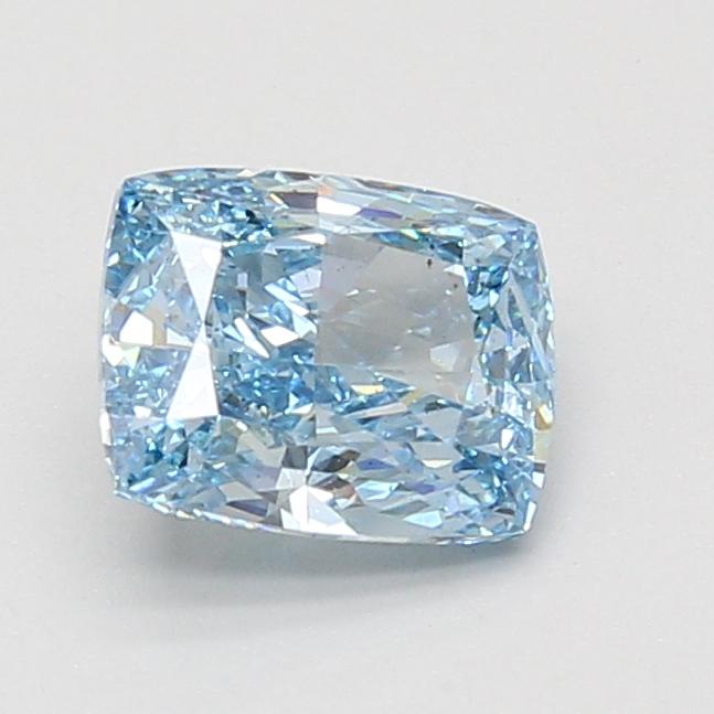 1.53 Ct. Fancy Vivid Blue Cushion Lab Grown Diamond