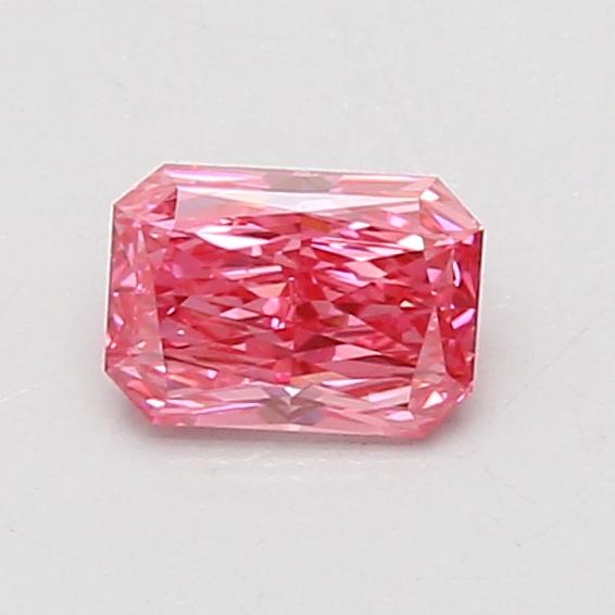 0.58 Ct. Fancy Vivid Pink Radiant Lab Grown Diamond