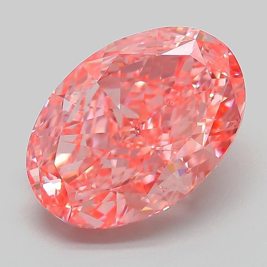 6.03 Ct. Fancy Vivid Pink Oval Lab Grown Diamond