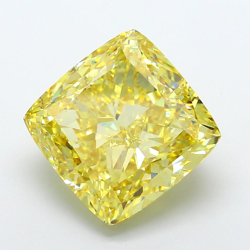 15.10 Ct. Fancy Intense Yellow Cushion Lab Grown Diamond