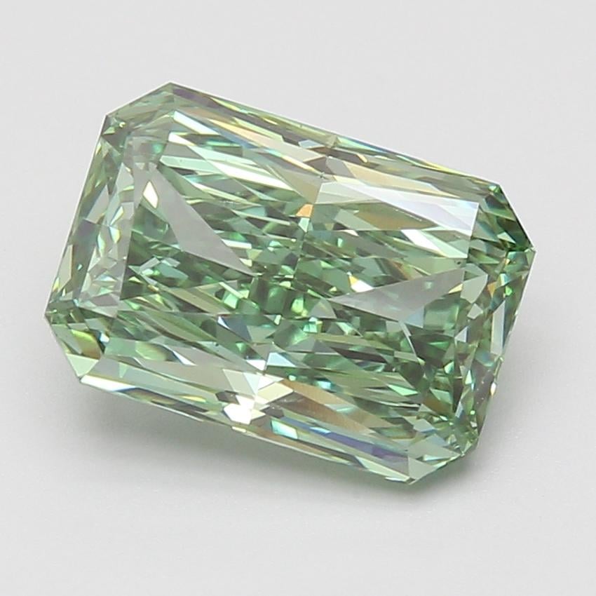 4.07 Ct. Fancy Vivid Green Radiant Lab Grown Diamond