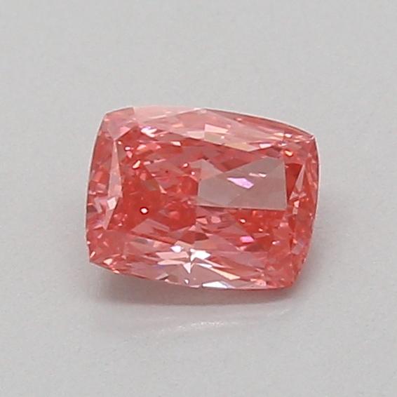 0.61 Ct. Fancy Vivid Pink Cushion Lab Grown Diamond