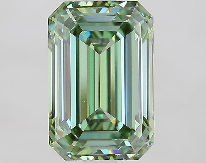 3.10 Ct. Fancy Vivid Green Emerald Lab Grown Diamond