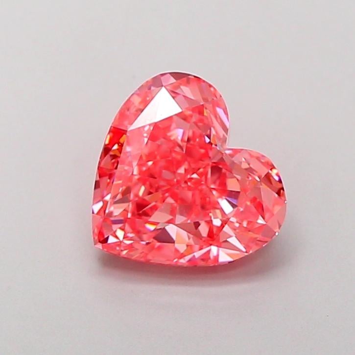 2.10 Ct. Fancy Vivid Pink Heart Lab Grown Diamond
