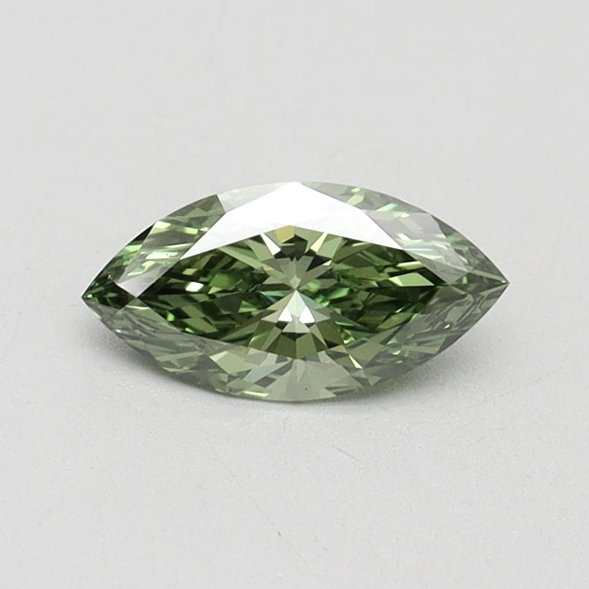 0.52 Ct. Fancy Vivid Green Marquise Lab Grown Diamond