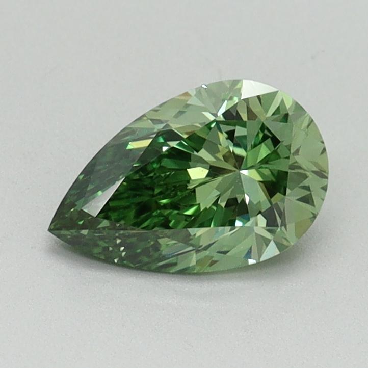 0.68 Ct. Fancy Vivid Green Pear Lab Grown Diamond