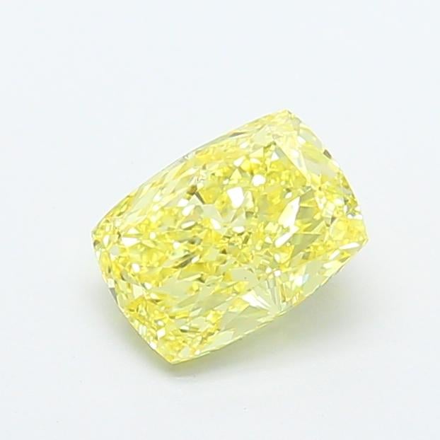 1.35 Ct. Fancy Intense Yellow Cushion Lab Grown Diamond