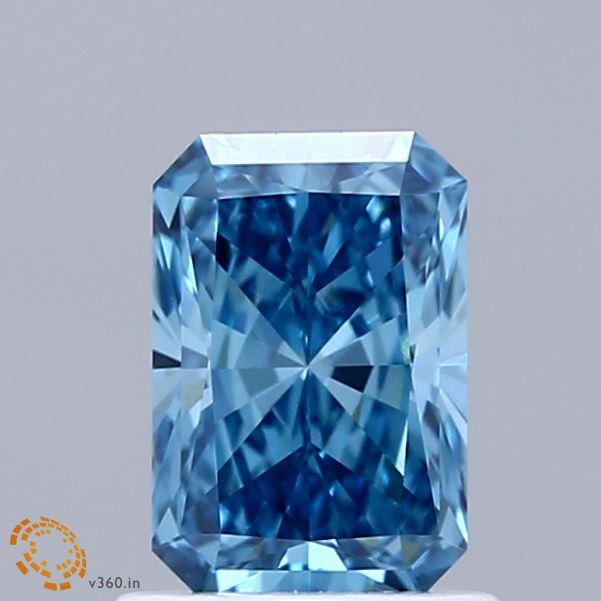 1.04 Ct. Fancy Vivid  Blue Radiant Lab Grown Diamond