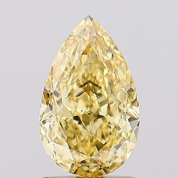 1.52 Ct. Fancy Intense  Yellow Pear Lab Grown Diamond
