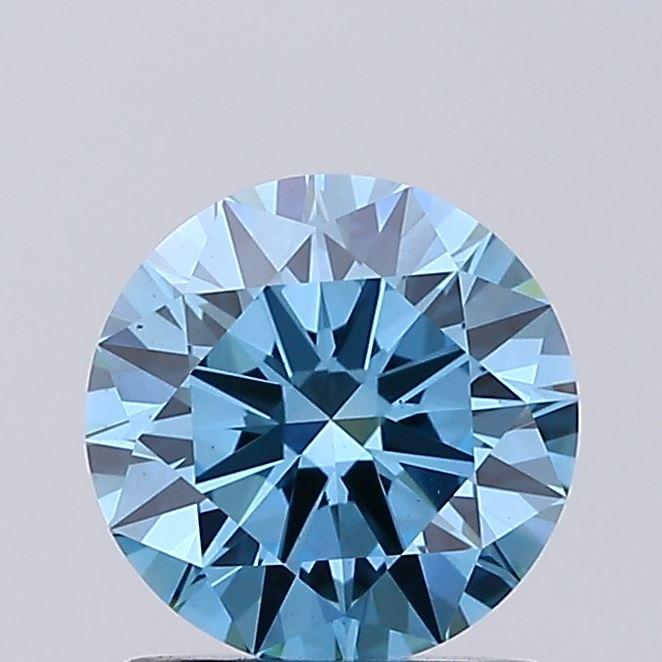 1.13 Ct. Fancy Vivid Blue Round Lab Grown Diamond