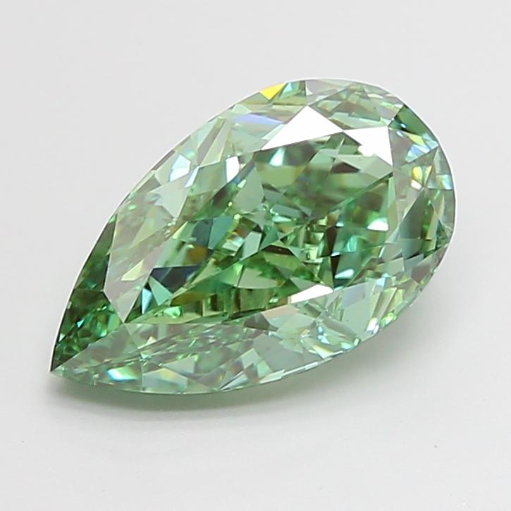 4.01 Ct. Fancy Vivid  Green Pear Lab Grown Diamond