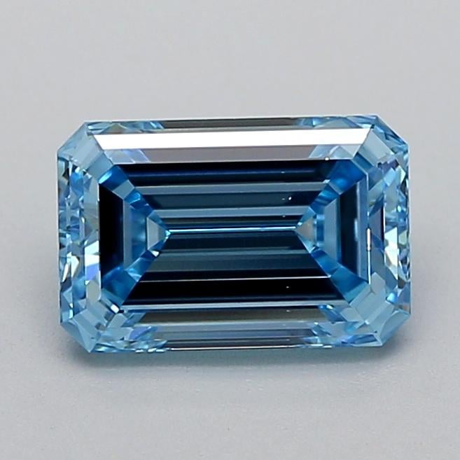 1.51 Ct. Fancy Vivid  Blue Emerald Lab Grown Diamond