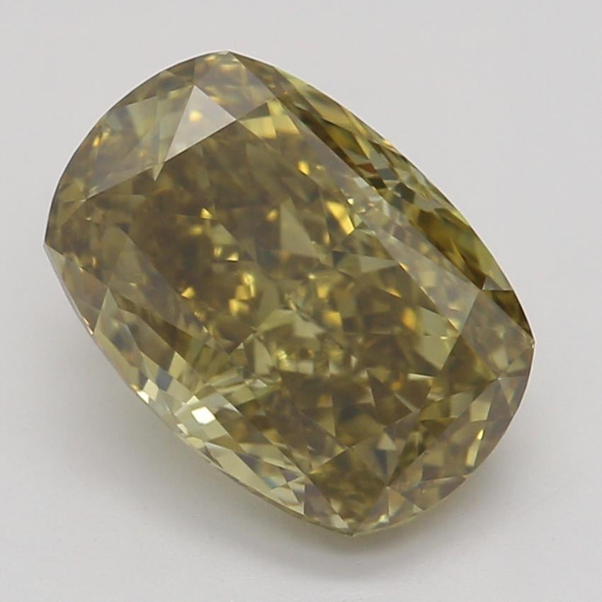 1.73 Ct. Fancy Dark Brown-Yellow Cushion Diamond