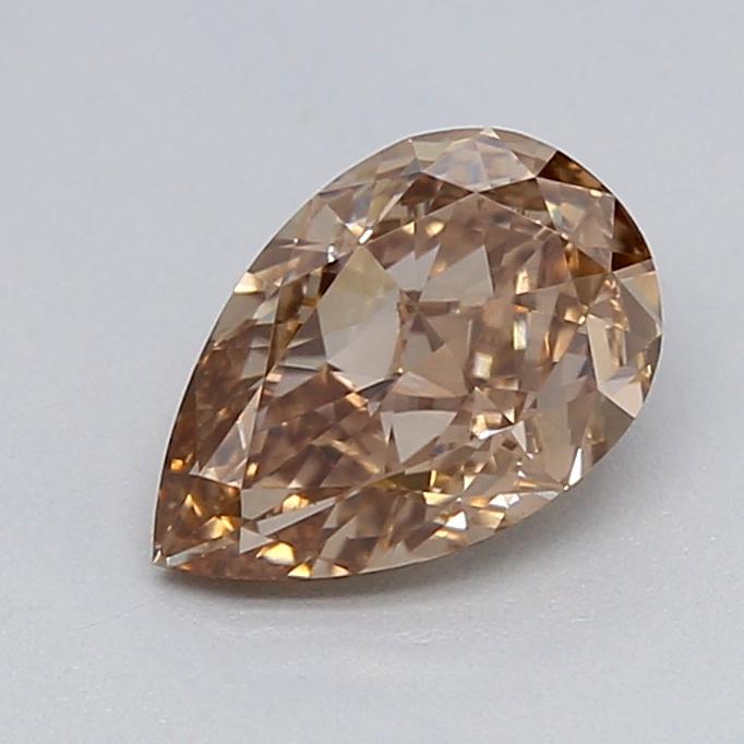 0.53 Ct. Light  Brown Pear Lab Grown Diamond