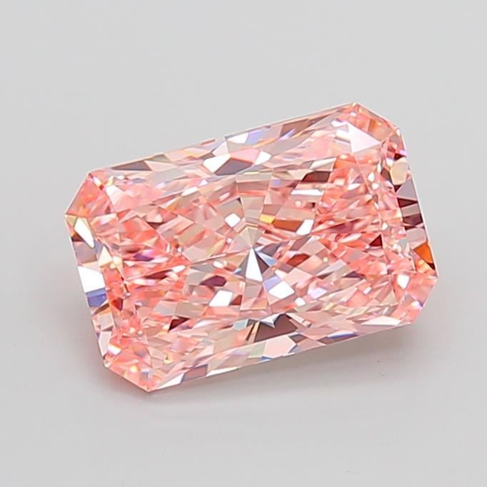 5.28 Ct. Fancy Vivid Pink Radiant Lab Grown Diamond