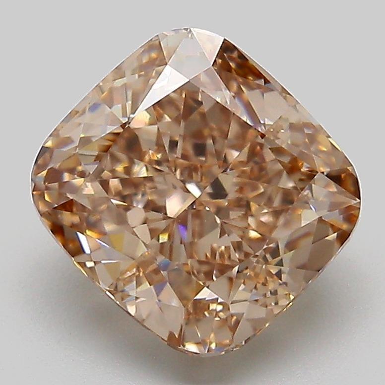 3.10 Ct. Fancy Light  Brown Cushion Lab Grown Diamond