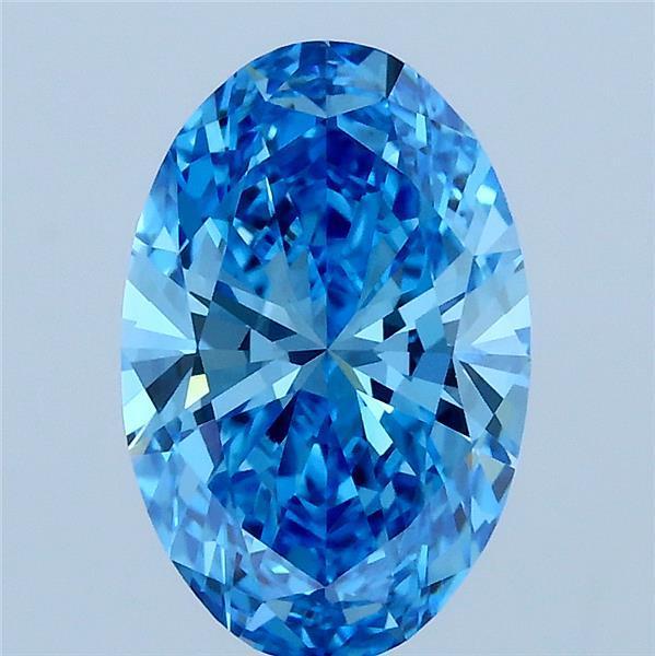 2.00 Ct. Fancy Blue Oval Lab Grown Diamond