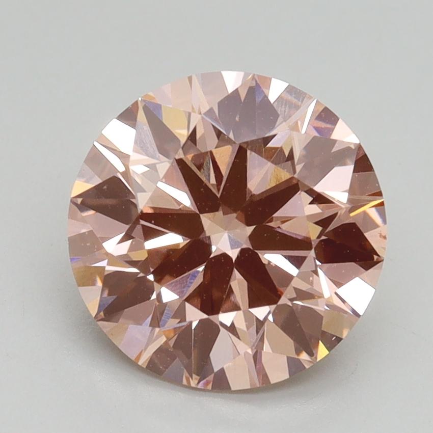 2.51 Ct. Fancy Intense Pink Round Lab Grown Diamond