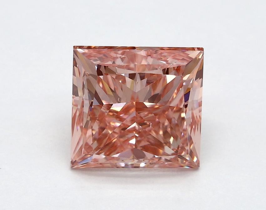 2.8 Ct. Fancy Vivid Pink Princess Lab Grown Diamond