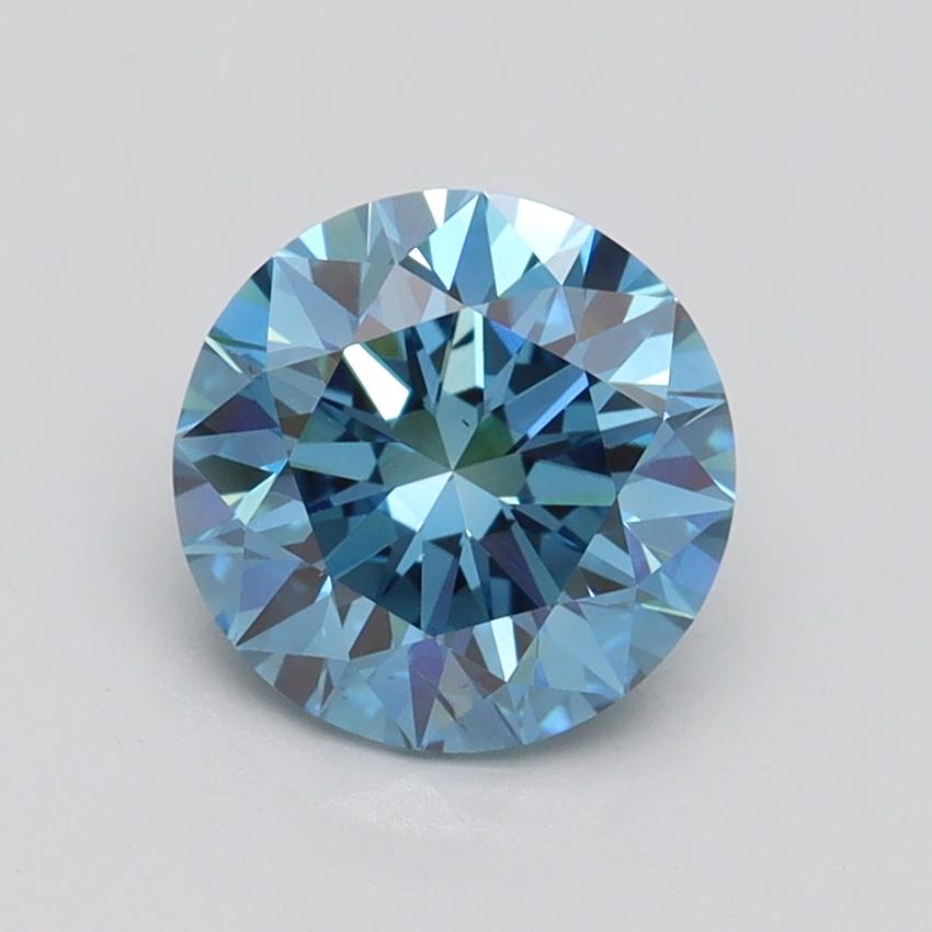 1.54 Ct. Fancy Vivid Blue Round Lab Grown Diamond