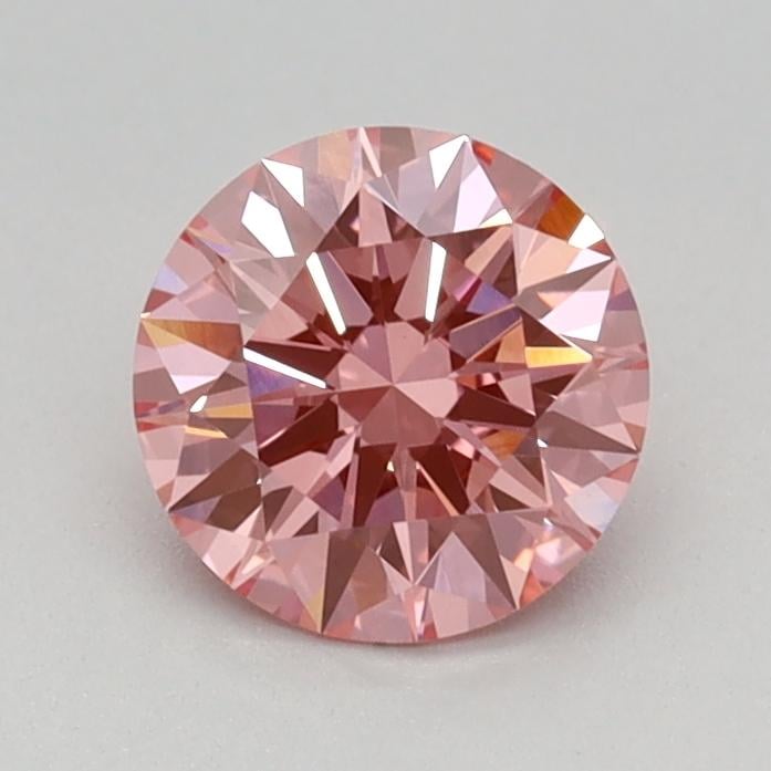 0.64 Ct. Fancy Vivid Pink Round Lab Grown Diamond