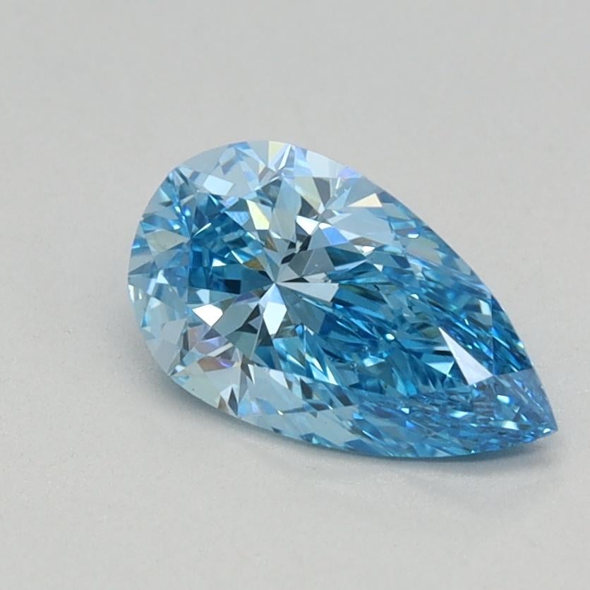 0.63 Ct. Fancy Vivid Blue Pear Lab Grown Diamond