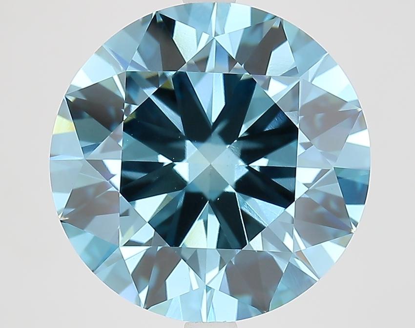 8.03 Ct. Fancy Vivid Blue Round Lab Grown Diamond