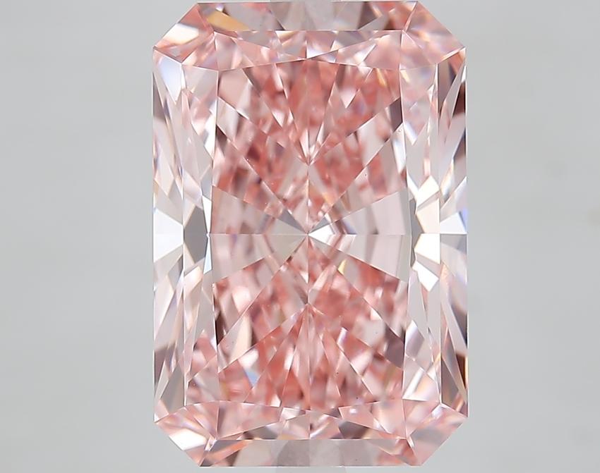 7.80 Ct. Fancy Vivid Pink Radiant Lab Grown Diamond