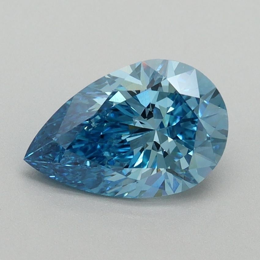1.57 Ct. Fancy Vivid Blue Pear Lab Grown Diamond