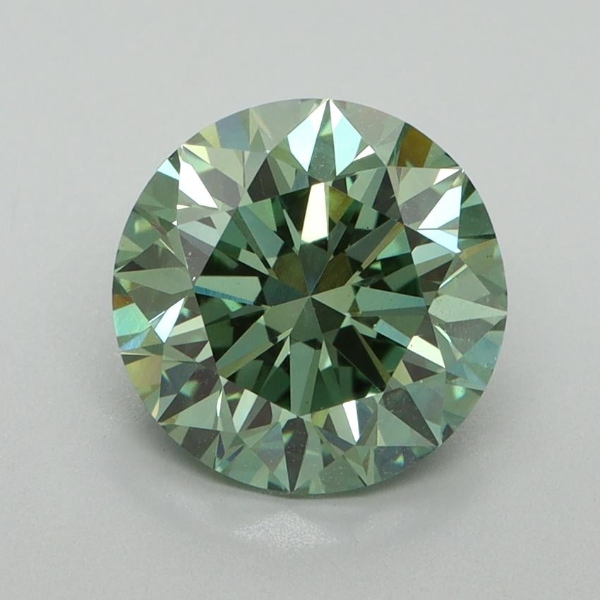 2.73 Ct. Fancy Vivid Green Round Lab Grown Diamond